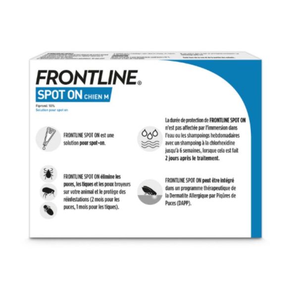 Frontline Spot-on chien S de 2-10kg 3 pipettes de 0,67ml