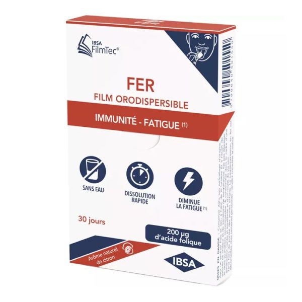 IBSA Filmtec Fer orodispersibles 30 films orodispersibles