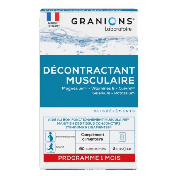 Granions décontractant musculaire 60 comprimés