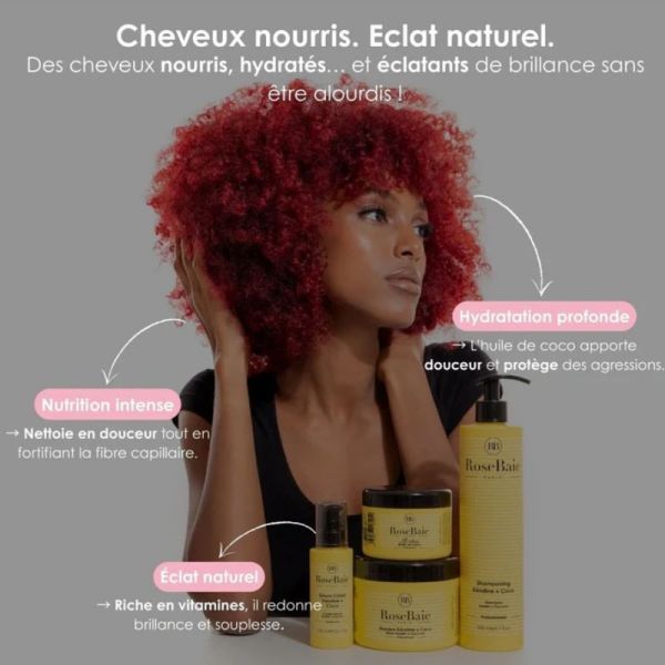 RoseBaie shampoing coco & kératine nutrition & hydratation 500ml
