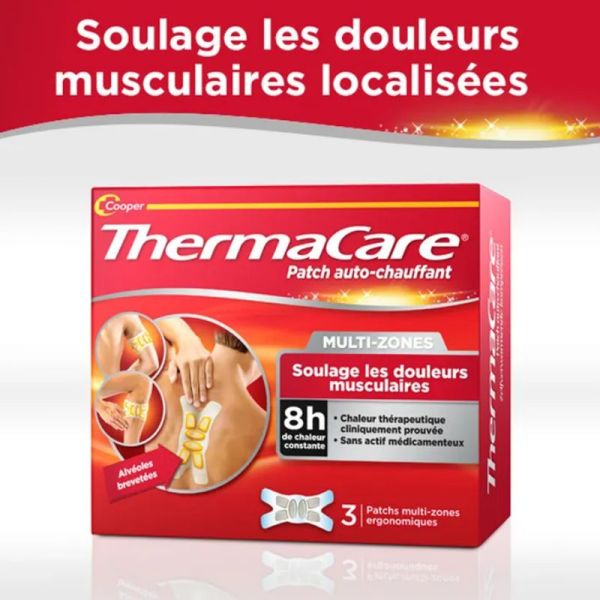 Thermacare patchs auto chauffant multi-zones 3 patchs