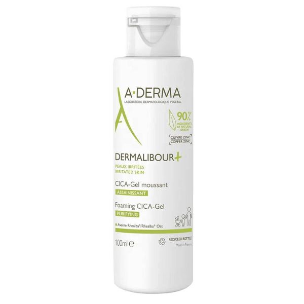 A-Derma Dermalibour+ Cica gel moussant assainissant 100ml
