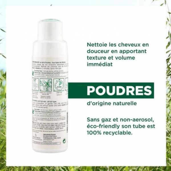 Klorane lait d'avoine shampoing sec 50g