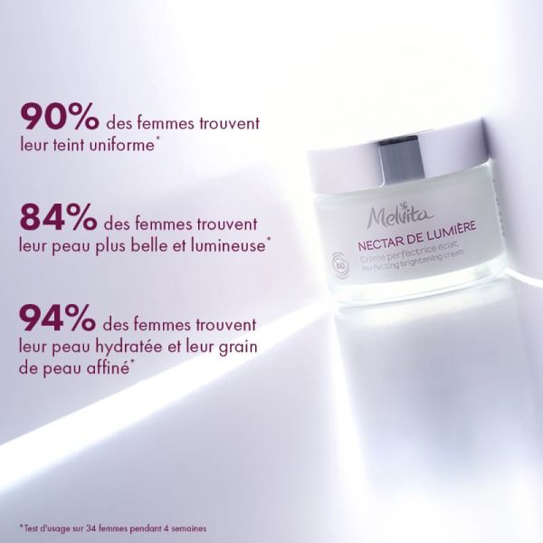 Melvita Nectar de Lumière crème perfectrice éclat Bio 50ml