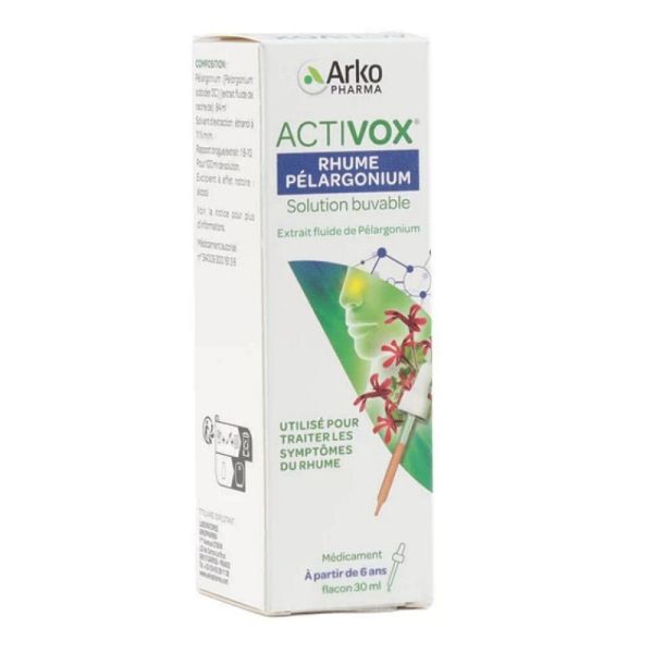 Activox Rhume Pélargonium Solution buvable 30 ml