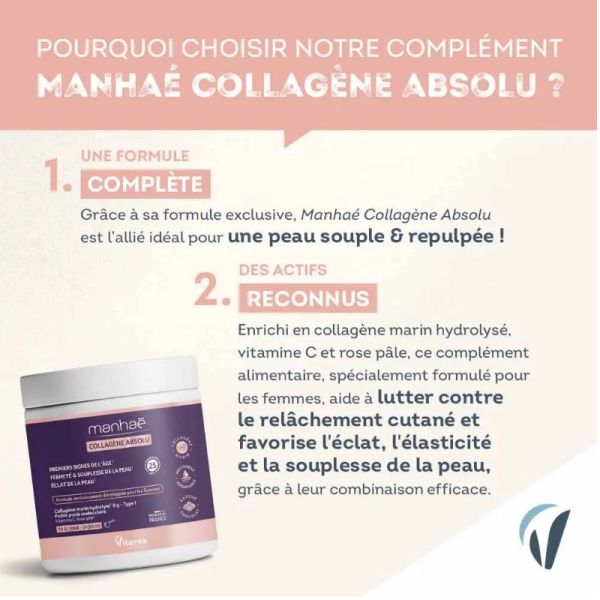 Manhaé Collagène Absolu saveur chocolat 20 jours 200g