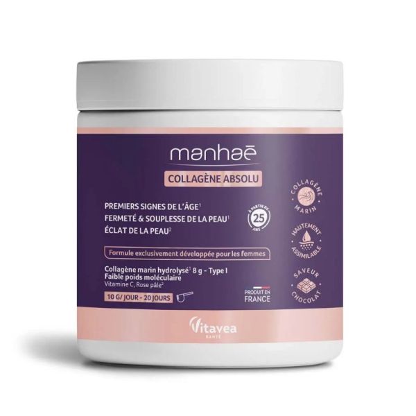 Manhaé Collagène Absolu saveur chocolat 20 jours 200g