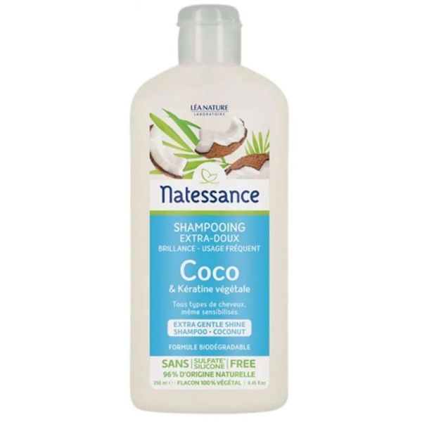 Natessance Coco shampooing et keratine végétale 250ml