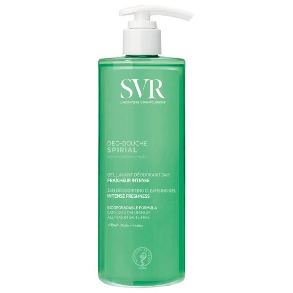 SVR Spirial déo-douche gel lavant déodorant 24h 400 ml