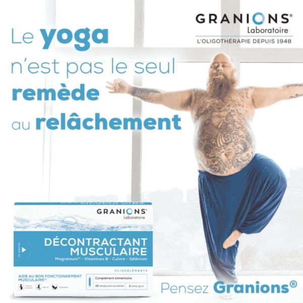 Granions décontractant musculaire 30 ampoules buvables de 2ml