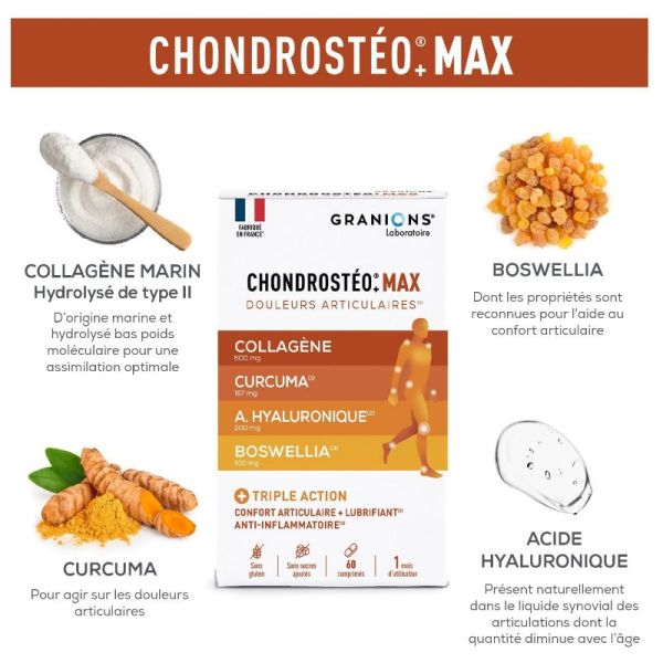 Granions Chondrostéo+ Max 60 comprimés