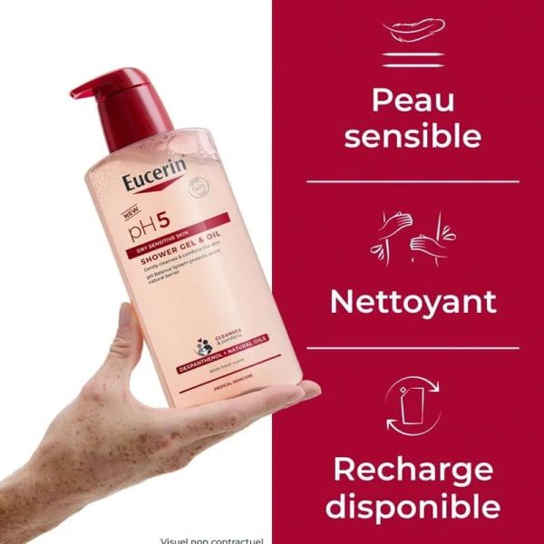 Eucerin pH5 gel-huile de douche 400ml