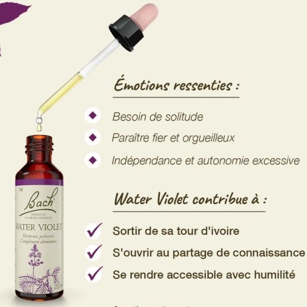 Fleurs de Bach Original Water Violet 20ml