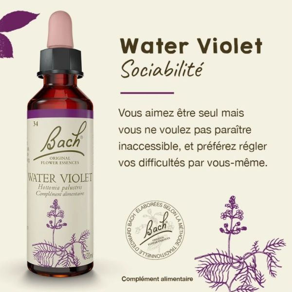 Fleurs de Bach Original Water Violet 20ml