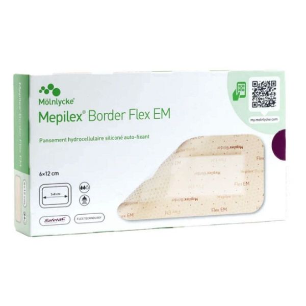 Mepilex Border Flex EM 6X12 cm 10 pansements