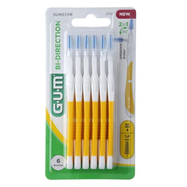 Gum brossettes interdentaires bi-direction 1.4 mm x6