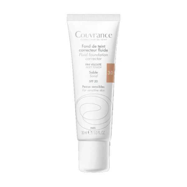 Couvrance Fond de Teint Correcteur Fluide Teinte 3.0 Sable SPF20 30 ml