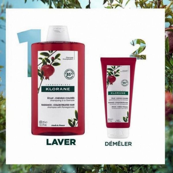 Klorane Grenade Shampooing grenade éclat cheveux colorés 400ml