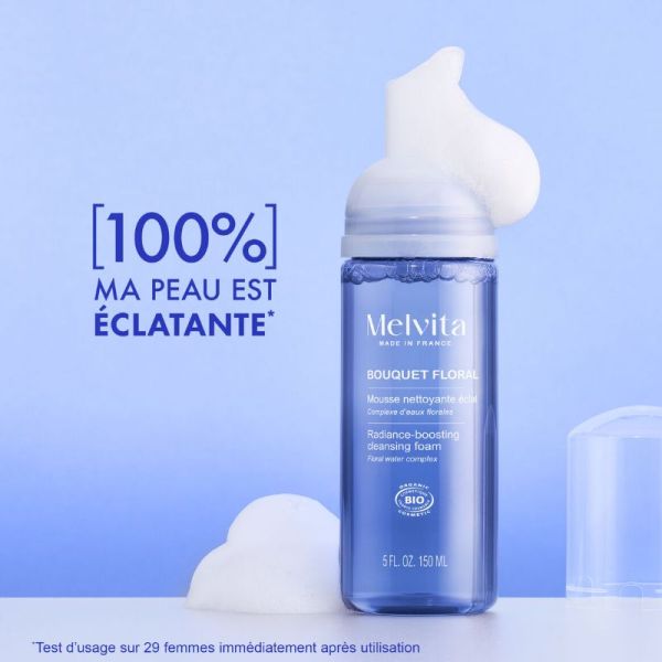 Melvita bouquet floral détox mousse nettoyante bio 50ml