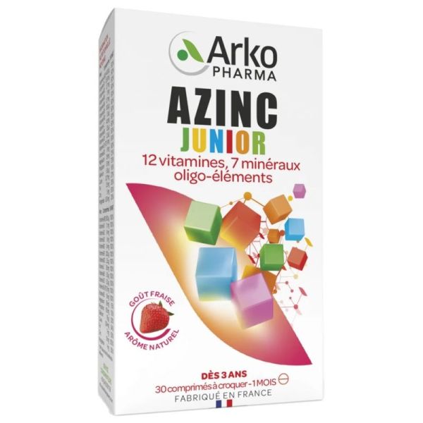 Azinc junior vitalité 30 comprimés à croquer Goût Cola