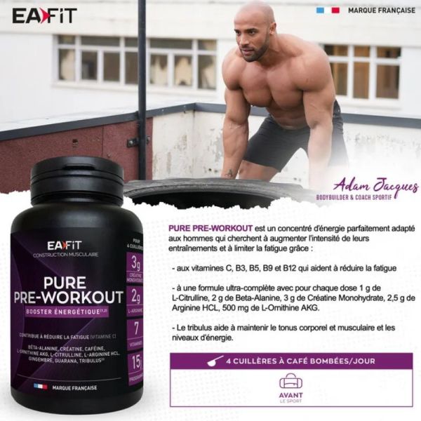 Eafit Pure Pre-workout booster d'énergie 330g