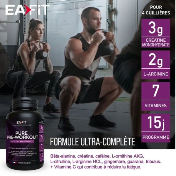 Eafit Pure Pre-workout booster d'énergie 330g