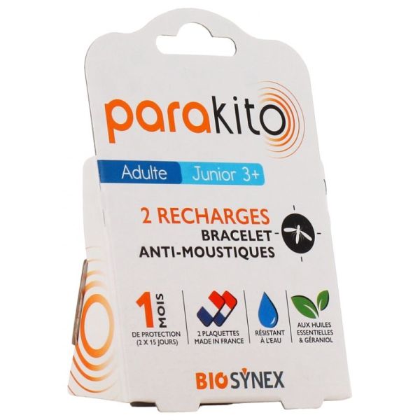 Parakito bracelets 2 recharges anti-moustiques