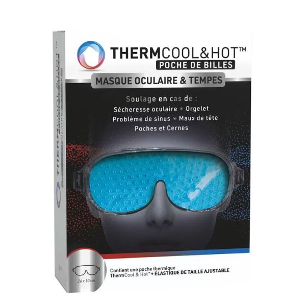 Bausch&Lomb ThermCool&Hot Poche de Billes Masque Oculaire & Tempes Chaud/Froid