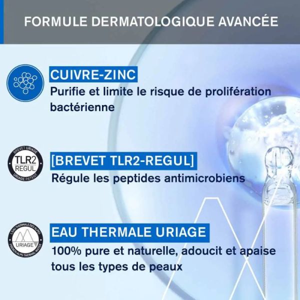 Uriage Bariederm Cica gel nettoyant cuivre zinc 200ml
