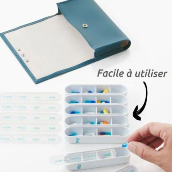 Pilbox Liberty Pilulier hebdomadaire Rouge