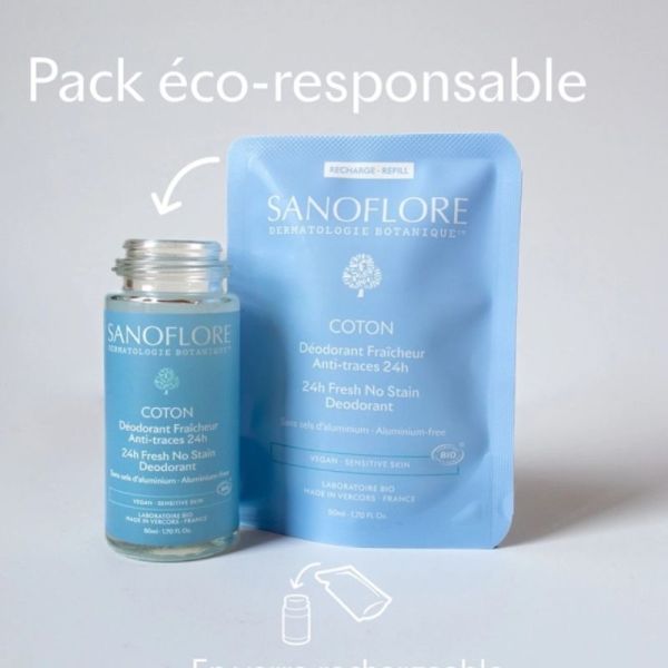 Sanoflore recharge déodorant 24h Coton 50ml