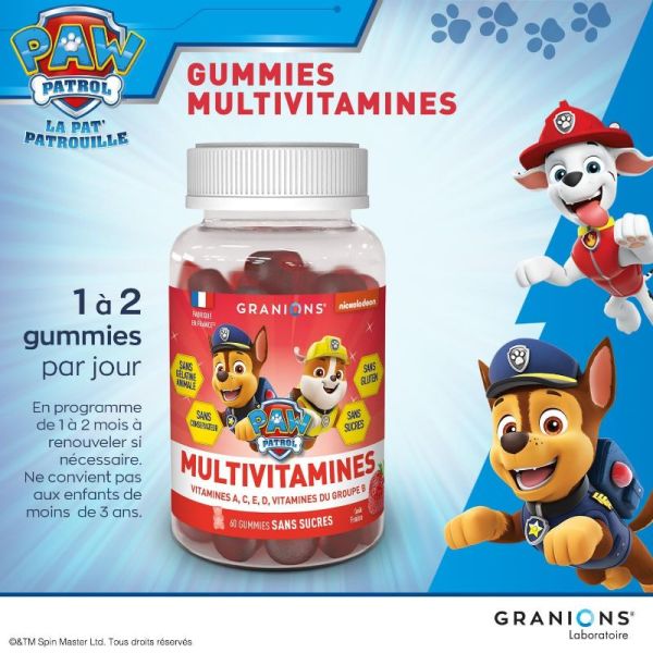 Granions Kid Pat'Patrouille multivitamines 60 gummies