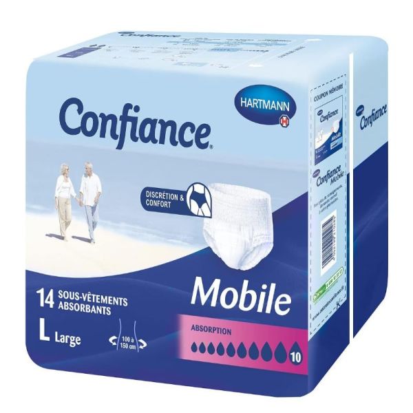Hartmann Confiance Mobile Slip Absorption 10 gouttes T L 14 sachets