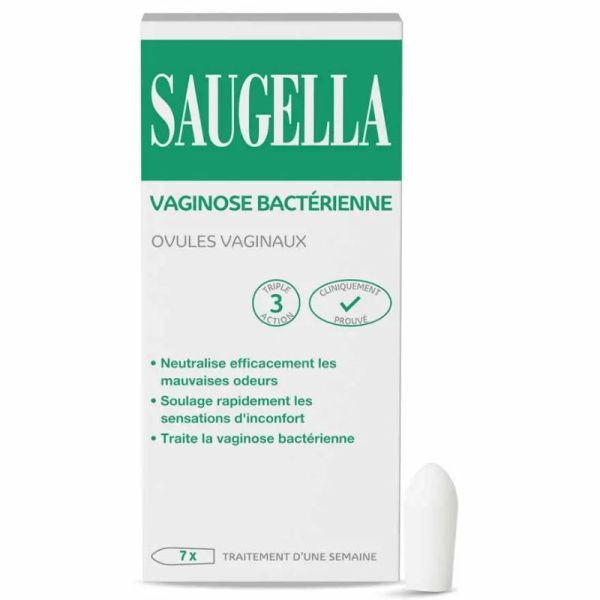Saugella Triple traitement vaginose bactérienne 7 ovules vaginaux