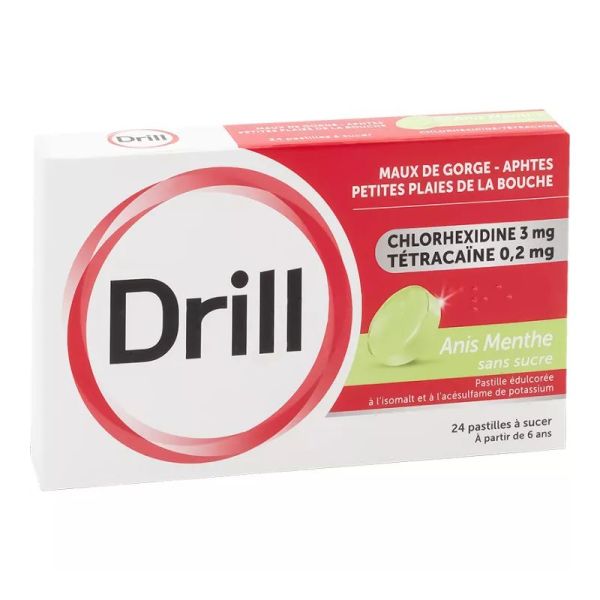 Drill anis menthe 24 pastilles