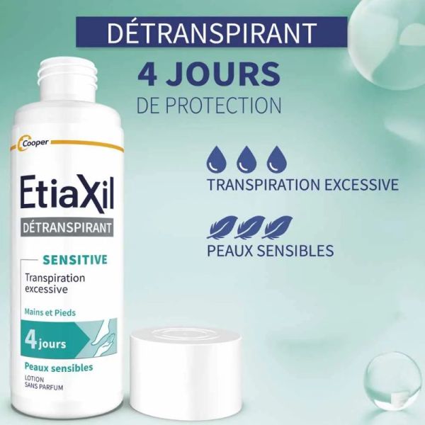 Etiaxil détranspirant lotion pieds sensitive 4 Jours peaux sensibles 100ml