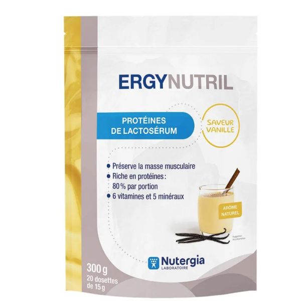 Nutergia ERGYNUTRIL Protéines de lactosérum VANILLE 350g