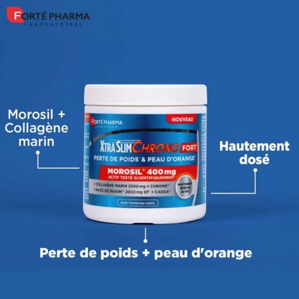 Forté Pharma XtraSlim Chrono Fort Morosil 400 mg collagène marin 205g