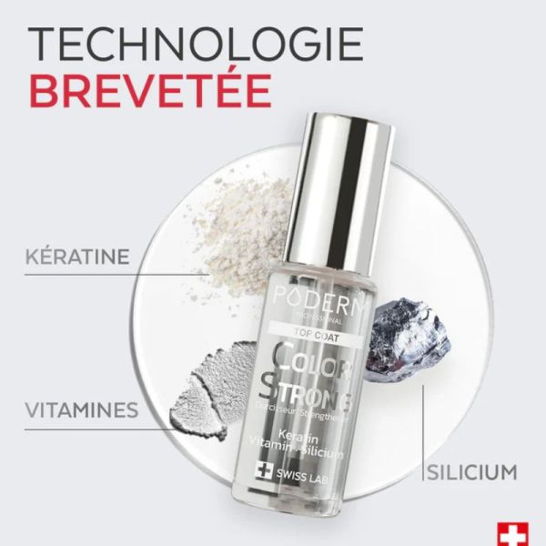Poderm vernis durcisseur color strong top coat 8ml