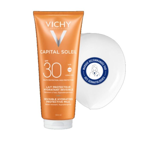 Vichy Capital Soleil lait protecteur Invisible SPF30 visage et corps 300ml