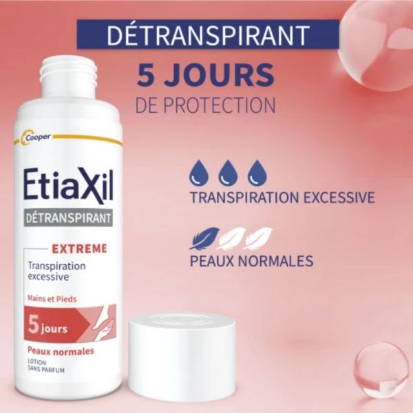 Etiaxil détranspirant extême pieds & mains peaux nomales 100ml