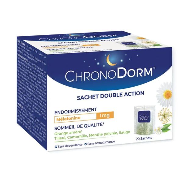 Chronodorm double action Mélatonine 20 sachets infusions