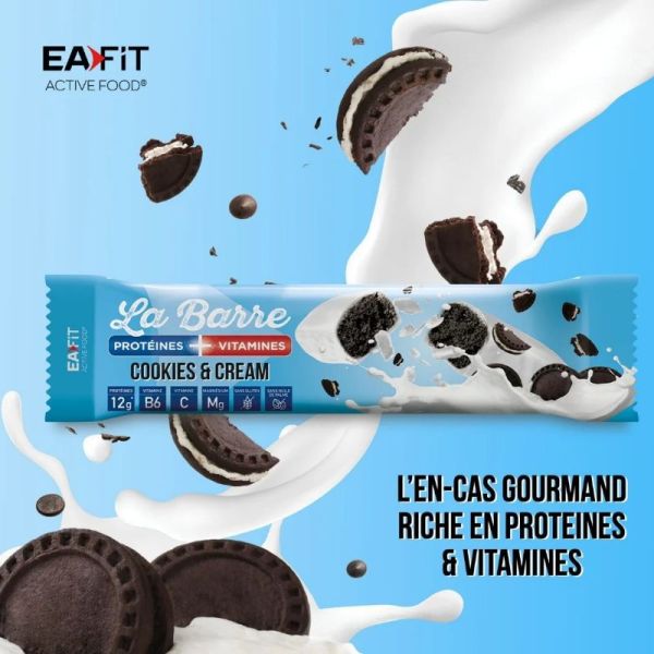 EaFit  La Barre Protéinés + Vitamines chocolat cacahuète 49g
