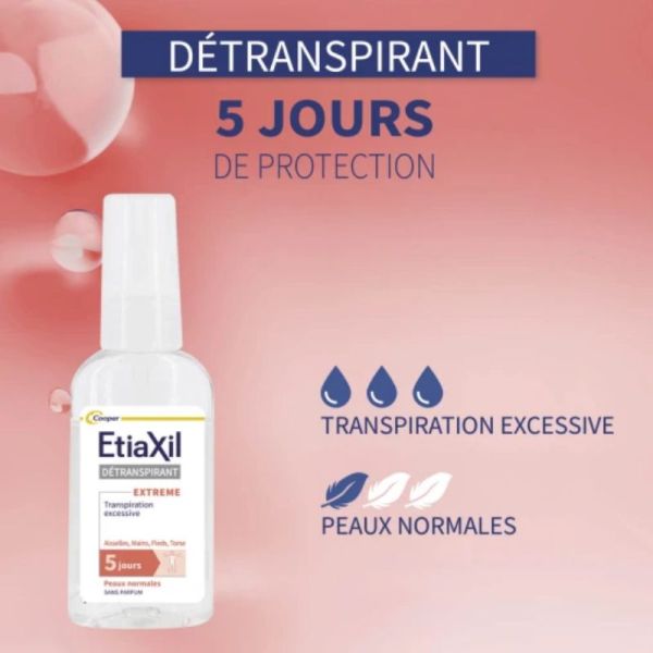 Etiaxil détranspirant extreme peaux ,normales corps spray 30ml