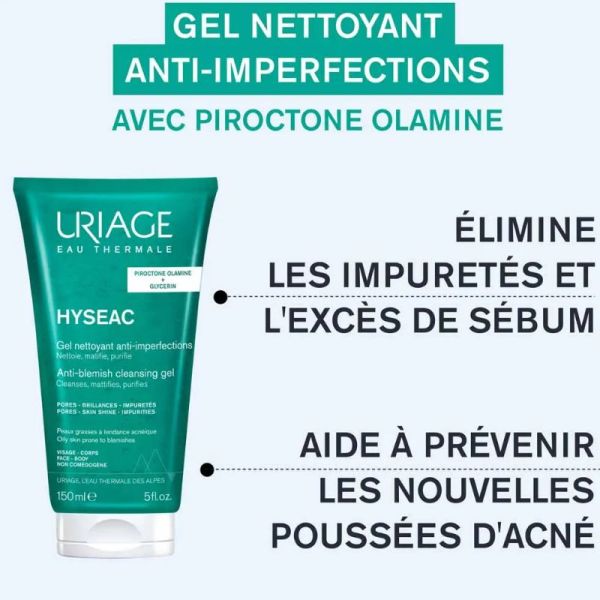 Uriage Hyséac gel nettoyant peaux grasses et/ou à tendance acnéique 150ml