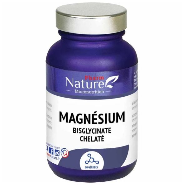 Pharm Nature Micronutrition Magnésium bisglycinate chélaté 60 gélules