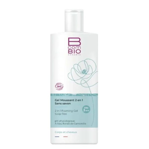 BcomBIO gel moussant 2 en 1 sans savon Bio 500 ml