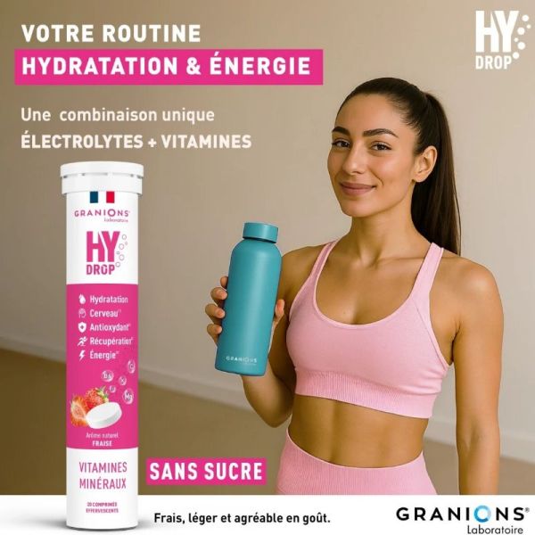 Granions Hydrop hydratation fraise 20 comprimés