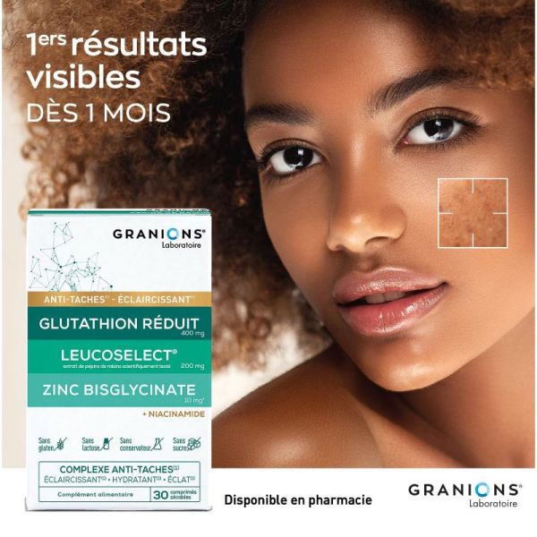Granions complexe anti-tâches éclaircissant éclat et hydratant 30 comprimés