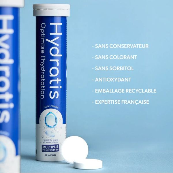 Hydratis arôme Neutre 20 pastilles effervescentes